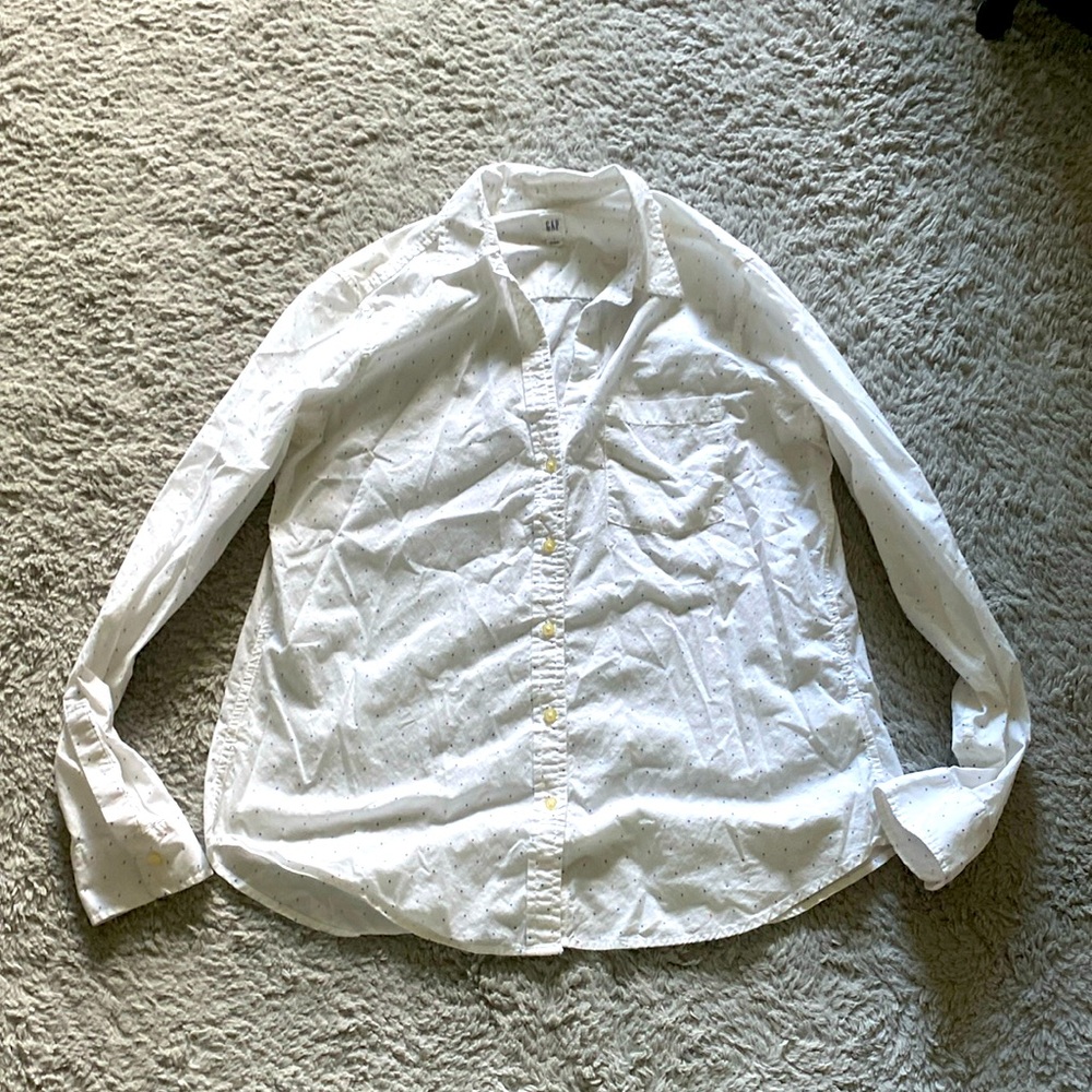 Button down with little blue and red stars!